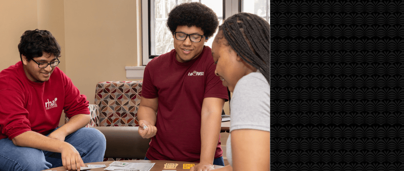 first-gen students playing Monopoly
