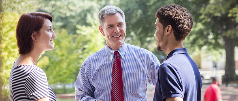 Dean Reichert with Students