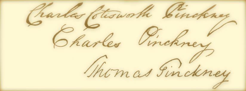 three pinckney signatures 