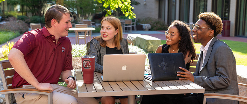 Students studying