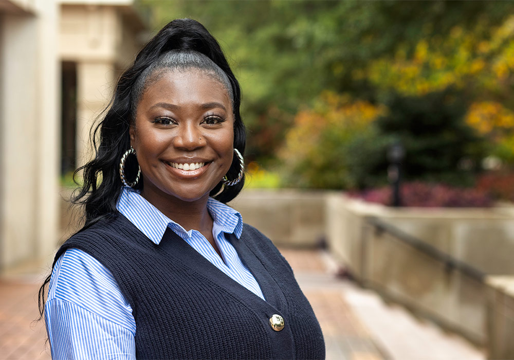 Portrait of Karra Gibson outdoors