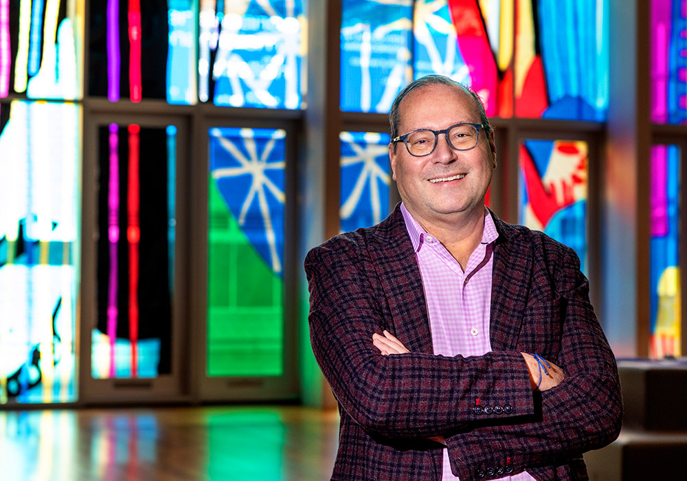 Todd Herman stands in front of the Mint Museusm in Charlotte, NC.